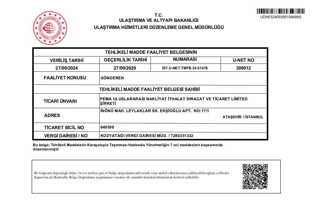 TMFB YETKİ BELGESİ