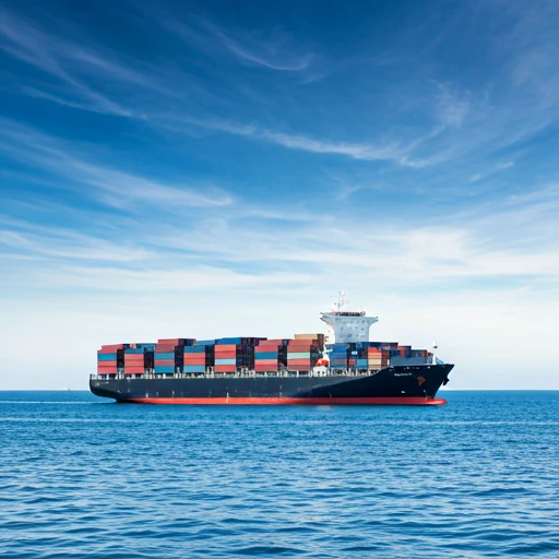 Container ship at sea