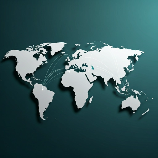 World Map with Logistics Connections